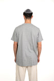 T-shirt Tsitsit : Gris chiné Uni