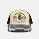 Casquette FAITH OVER FEAR Bleu marine – Édition Breslev