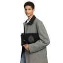 Pochette Voyage Eliorness Noir – Lin & Cuir