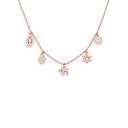 Collier Multi-Symboles or rose – fond blanc