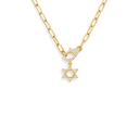 Collier Maguen David Fermoir Spécial doré – fond blanc