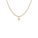 Collier Tennis Maguen David doré – fond blanc