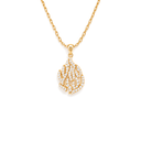 Collier Aech Cheli zircons doré – fond blanc