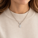Collier Haï plaque fine argent 925 – porté