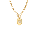 Collier Haï plaque fine doré – fond blanc