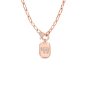 Collier Haï plaque fine or rose – fond blanc