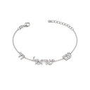 Bracelet Am Israël Haï serti argent 925 – fond blanc