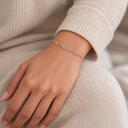 Bracelet Am Israël Haï serti or rose – porté