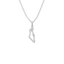 Collier Eretz Israël Fin argent 925 sur fond blanc
