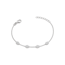 Bracelet Hamsa Pavé argent 925 sur fond blanc