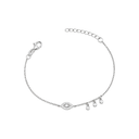 Bracelet Œil Serti argent 925 sur fond blanc