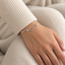Bracelet Eretz Haï Serti argent 925 porté