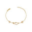 Bracelet Eretz Haï Serti doré sur fond blanc