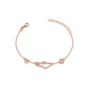 Bracelet Eretz Haï Serti or rose sur fond blanc