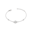 Bracelet Hamsa argent 925 sur fond blanc