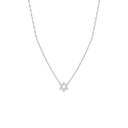 Collier Maguen David zircons argent 925 sur fond blanc