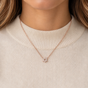 Collier Maguen David zircons or rose porté