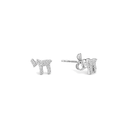 Boucles d'oreilles puces Haï argent 925 sur fond blanc