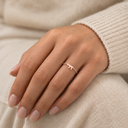 Bague Chaîne Haï or rose portée