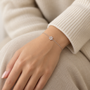 Bracelet Maguen David Serti argent 925 porté