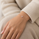 Bracelet Maguen David Serti or rose porté