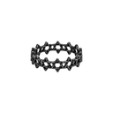 Bague Anneau Maguen David noir sur fond blanc