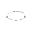 Bracelet 5 Maguen David serti argent 925 sur fond blanc