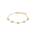 Bracelet 5 Maguen David serti doré sur fond blanc