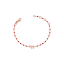 Bracelet Haï Fin or rose sur fond blanc