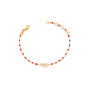 Bracelet Haï Fin doré sur fond blanc