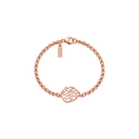 Bracelet Chaîne Aech Cheli Grande Flamme or rose sur fond blanc
