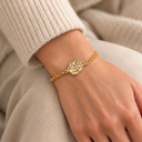 Bracelet Chaîne Aech Cheli Grande Flamme doré porté