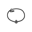 Bracelet Chaîne Aech Cheli Petite Flamme noir sur fond blanc