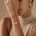 Bracelet Hamsa – Argent 925 plaqué or serti de zirconiums (Argent, Or & Or Rose)