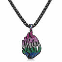 Collier Aech Sheli Noir & Zirconium Multicolore – Eliorness