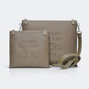 Set Tallit & Téfilines en cuir kaki gaufré – Maguen david