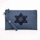 Pochette Voyage Eliorness Bleu marine – Lin & Cuir