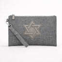 Pochette Voyage Eliorness Gris – Lin & Cuir