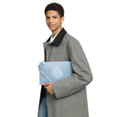 Pochette Voyage Eliorness Bleu ciel – Lin & Cuir