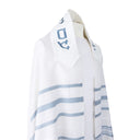 Tallit Moderne Bleu – Modèle Haï | Eliorness