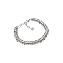 Bracelet Anneaux argent sur fond blanc