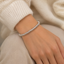 Bracelet Anneaux argent porté