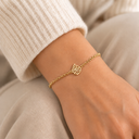 Bracelet Chaîne Aech Cheli Petite Flamme doré porté