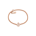 Bracelet Chaîne Aech Cheli Petite Flamme or rose sur fond blanc