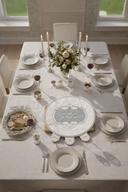 Couvre-Matsa de Pessah – Simili Cuir Blanc & Broderies Argent | Eliorness Artist