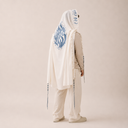 Tallit Flamme Nahman Duo Bleu – Signature Eliorness