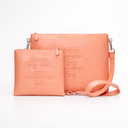 Set Tallit & Téfilines en cuir Orange corail croco – Maguen david