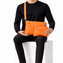 Set Tallit & Téfilines en cuir Orange fuchsia croco– hai