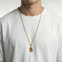 Aech Classic Gold Necklace – Aech Cheli Pendant &amp; Gold Stainless Steel Chain