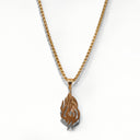 Aech Classic Gold Necklace – Aech Cheli Pendant &amp; Gold Stainless Steel Chain